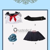 Final Fantasy VII Rebirth Sukeban Aerith Gainsborough Tifa Lockhart Ever Crisis Academy High School Uniform Cosplay Costume