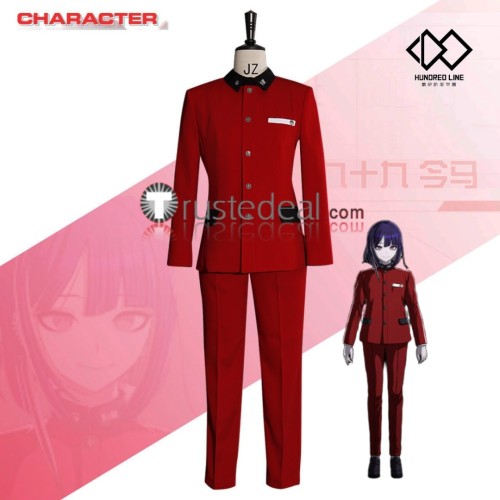 The Hundred Line Last Defense Academy Tsukumo Ima Red Set Cosplay Costume