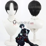 The Hundred Line Last Defense Academy Gaku Maruko Hiruko Shizuhara Moko Mojiro Takemaru Yakushiji Black Blue Grey Cosplay Wig
