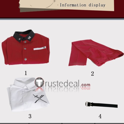 The Hundred Line Last Defense Academy Tsukumo Ima Red Set Cosplay Costume