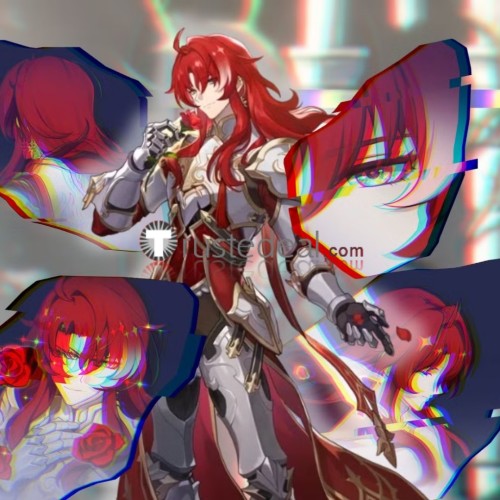 Honkai Star Rail Knight of Beauty Argenti Black Silver Gloves Armor Cosplay Accessories Props