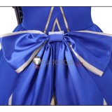Honkai Star Rail Fate Stay Night Collaboration Saber Blue Dress Cosplay Costume