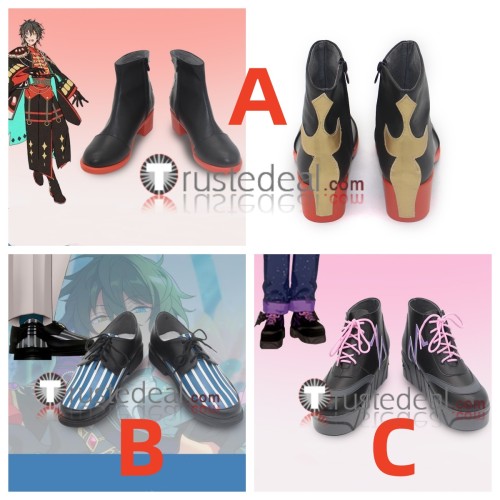 Ensemble Stars Valkyrie Mika Kagehira Black Blue Cosplay Shoes Boots