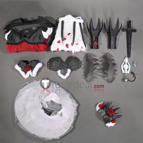 Monster Hunter Wilds MHWilds Thorny Flower Spider Lala Barina Black Red Cosplay Costume
