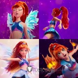 Winx Club Season1 Specialists Timmy Bloom Blonde Orange Styled Cosplay Wigs