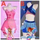 Winx Club The Magic is Back Bloom Flora Pink Flowers Blue Dress Cosplay Costume