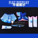 Winx Club The Magic is Back Bloom Flora Pink Flowers Blue Dress Cosplay Costume