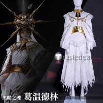 Dark Souls Dark Sun Gwyndolin Gothic White Cosplay Costume