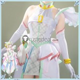 You and Idol Precure Cure Zukyoon Cure Kiss Meroron Awakening Harmony Purple White Dress Cosplay Costume