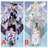 You and Idol Precure Cure Zukyoon Cure Kiss Meroron Awakening Harmony Purple White Dress Cosplay Costume