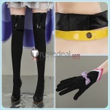 You and Idol Precure Cure Zukyoon Cure Kiss Meroron Awakening Harmony Purple White Dress Cosplay Costume