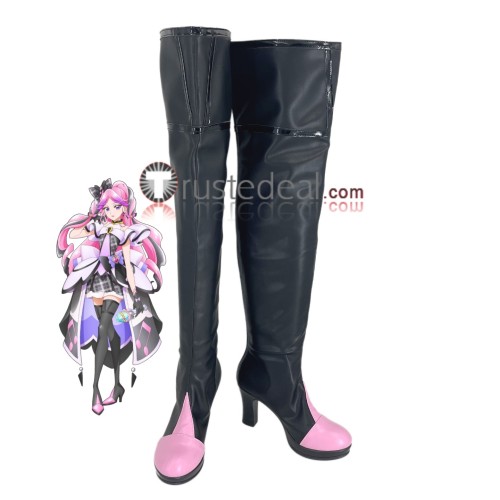 You and Idol Precure Cure Zukyoon Cure Kiss Awakening Harmony Black White Cosplay Shoes Boots