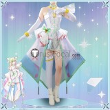 You and Idol Precure Cure Zukyoon Cure Kiss Meroron Awakening Harmony Purple White Dress Cosplay Costume