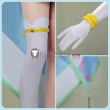 You and Idol Precure Cure Zukyoon Cure Kiss Meroron Awakening Harmony Purple White Dress Cosplay Costume
