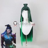 League of Legends LOL Obsidian Dragon Skin Sett Spirit Blossom Skin Cassiopeia Fiend Queller Yone Black Purple Green Styled Cosplay Wig