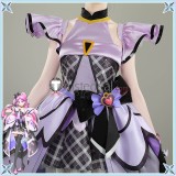 You and Idol Precure Cure Zukyoon Cure Kiss Meroron Awakening Harmony Purple White Dress Cosplay Costume