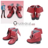 Ensemble Stars Undead Koga Ogami Black Red Cosplay Shoes Boots