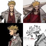 Gachiakuta Enjin Regto Golden Blonde Black Styled Cosplay Wig