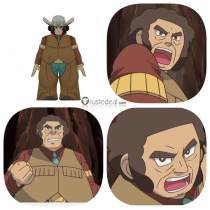 Pokemon Gym Leader Clay Brown Styled Cosplay Wig