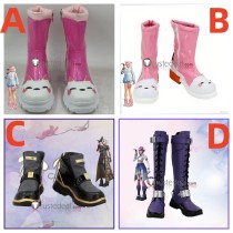 Overwatch Kiriko Mei Rainy Day LE SSERAFIM Antifragile Skin Pink Black Purple Cosplay Boots Shoes