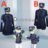 Blue Archive Highlander Railroad Academy Central Control Center Twins Tachibana Hikari Nozomi Tachibana Dark Blue Uniform Cosplay Costumes