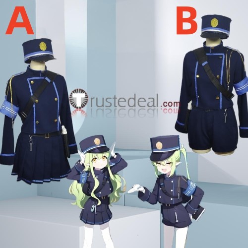 Blue Archive Highlander Railroad Academy Central Control Center Twins Tachibana Hikari Nozomi Tachibana Dark Blue Uniform Cosplay Costumes