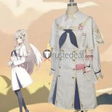 Blue Archive Disciplinary Committee Leader Sorasaki Hina White Formula Set Cosplay Costume