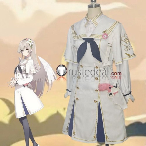 Blue Archive Disciplinary Committee Leader Sorasaki Hina White Formula Set Cosplay Costume