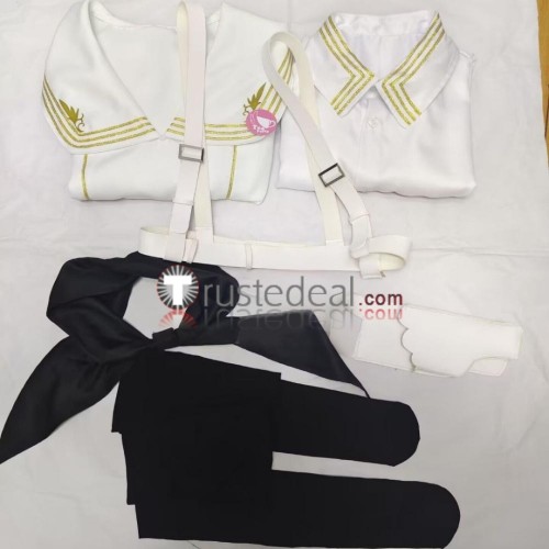 Blue Archive Disciplinary Committee Leader Sorasaki Hina White Formula Set Cosplay Costume