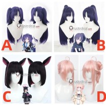 Blue Archive Hayase Yuuka Kyoyama Kazusa Yutori Natsu Purple Black Pink Cosplay Wigs