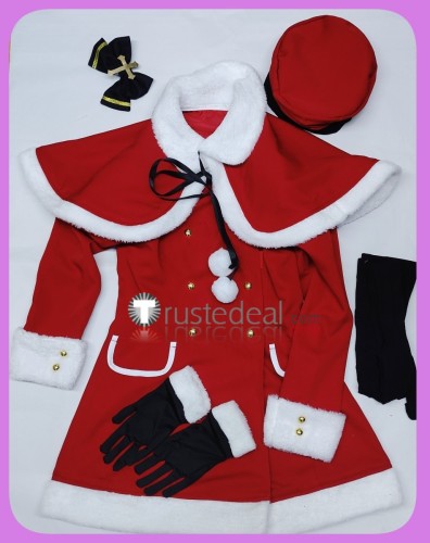 Blue Archive Knights Hospitaller Christmas Sumi Serina Red Set Cosplay Costume