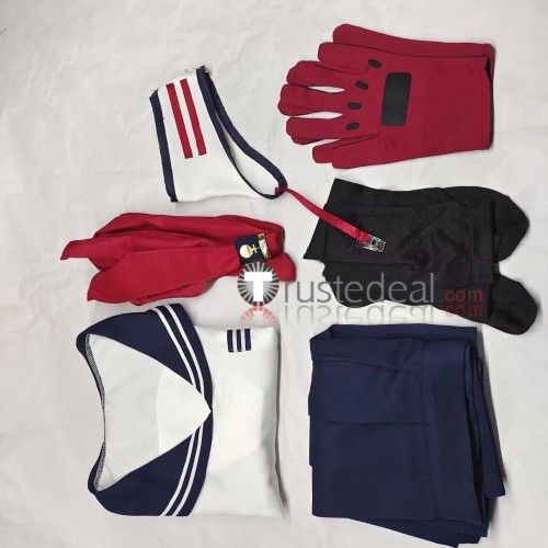 Blue Archive FOX Platoon Shichido Yukino Sailor Set Blue Cosplay Costume