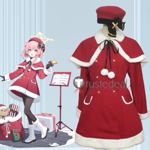 Blue Archive Knights Hospitaller Christmas Sumi Serina Red Set Cosplay Costume