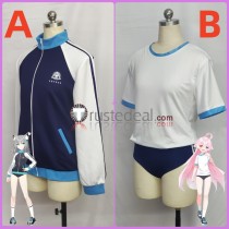 Blue Archive Sunaookami Shiroko Takanashi Hoshino Sports Set Blue Cosplay Costumes