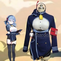 Blue Archive Disciplinary Committee Amau Ako Dark Blue Set Cosplay Costume
