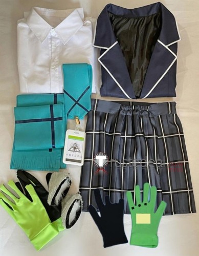Blue Archive Countermeasures Committee Sunaookami Shiroko Uniform Dark Blue Cosplay Costume