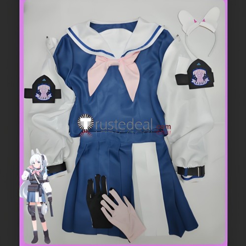 Blue Archive SRT RABBIT Team Tsukiyuki Miyako Sailor Set Blue Cosplay Costume
