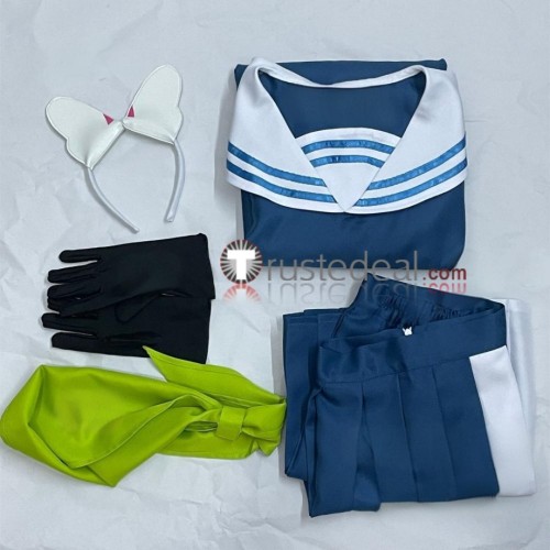 Blue Archive SRT RABBIT Team Kasumizawa Miyu Sailor Set Blue Cosplay Costume