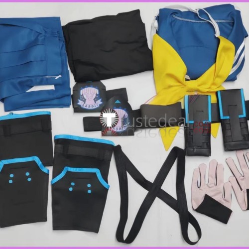 Blue Archive SRT RABBIT Team Sorai Saki Sailor Set Blue Cosplay Costume