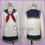 Blue Archive After School Sweets Club Yutori Natsu Sailor Set Beige Blue Cosplay Costume
