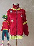 Digimon Universe Appli Monsters Shinkai Haru Red Coat Cosplay Costume