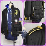 Blue Archive Head of the Public Security Bureau Mad Dog Ogata Kanna Police Uniform Black Blue Cosplay Costumes