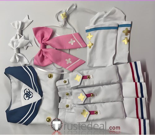 Blue Archive Supplementary Lessons Department Urawa Hanako Sailor Set White Cosplay Costume