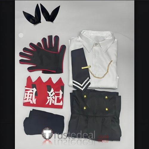 Blue Archive Disciplinary Committee Shiromi Iori Uniform Black White Cosplay Costume