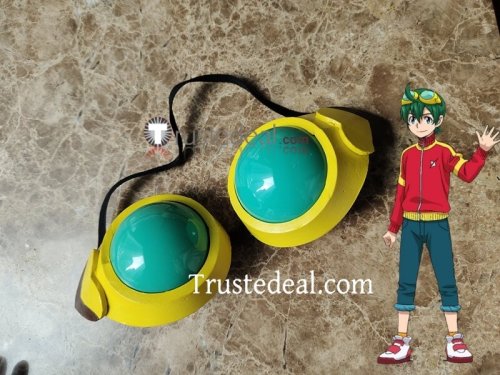 Digimon Universe Appli Monsters Shinkai Haru Green Goggles Cosplay Props Accessory