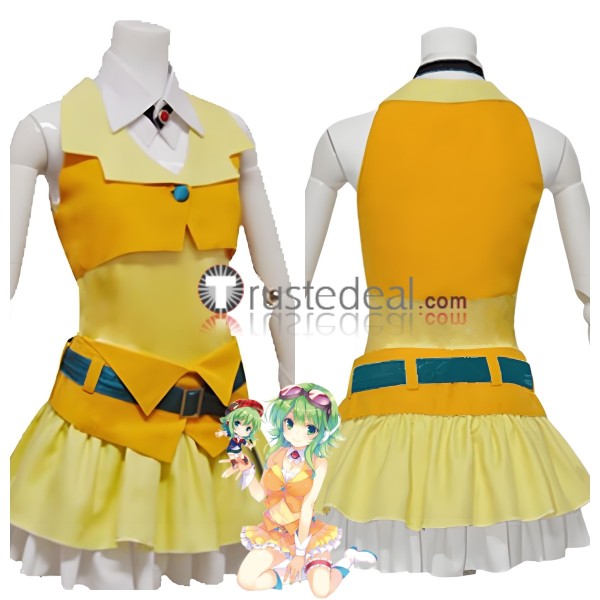 Vocaloid Megpoid Gumi Formula Orange Yellow Cosplay Costume