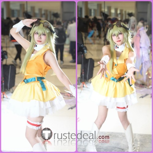 Vocaloid Megpoid Gumi Formula Orange Yellow Cosplay Costume