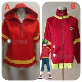 Digimon Universe Appli Monsters Shinkai Haru Red Coat Cosplay Costume