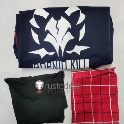 Blue Archive Handyman 68 Onikata Kayoko Daily Outfit Hoodie Blue Black Cosplay Costume