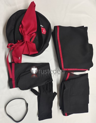 Blue Archive Justice Realization Committee Nakamasa Ichika Sailor Set Black Cosplay Costumes